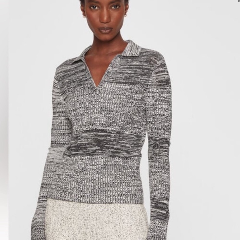 Club Monaco Mix Stitch Johnny Collar Sweater